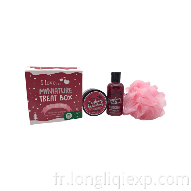 Framboise mûre 100ml savon liquide gel douche blanchissant pour la peau 50ml beurre corporel naturel